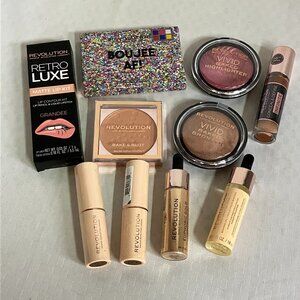 Revolution 10-Piece Makeup Set Highlighter, Bronzer, Concealer, Lip Kit & More